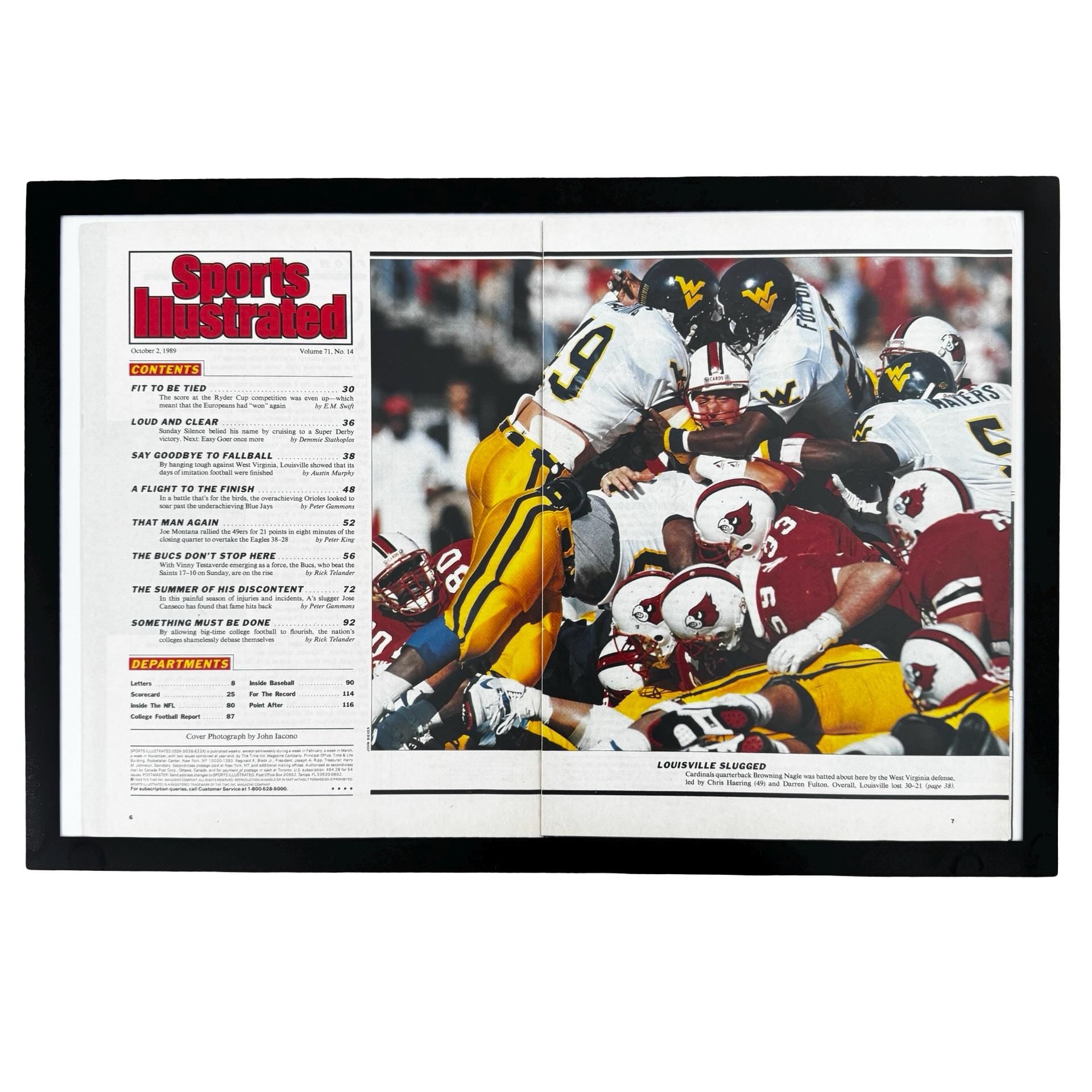 Sports Illustrated Louisville Slugged West Virginia Vintage College Football