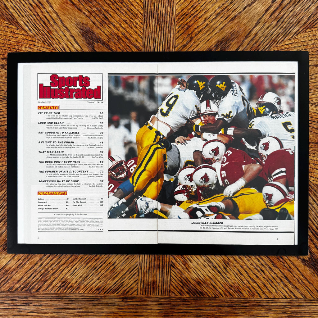 Sports Illustrated Louisville Slugged West Virginia Vintage College Football