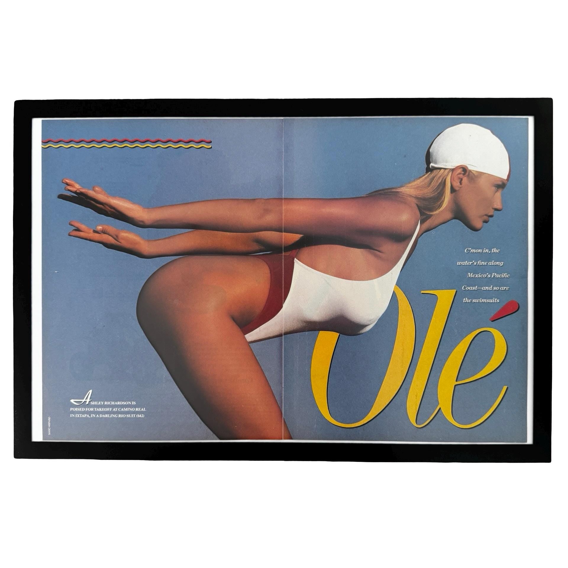 Sports Illustrated Swimsuit Ole Ashley Richardson Vintage Editorial Page