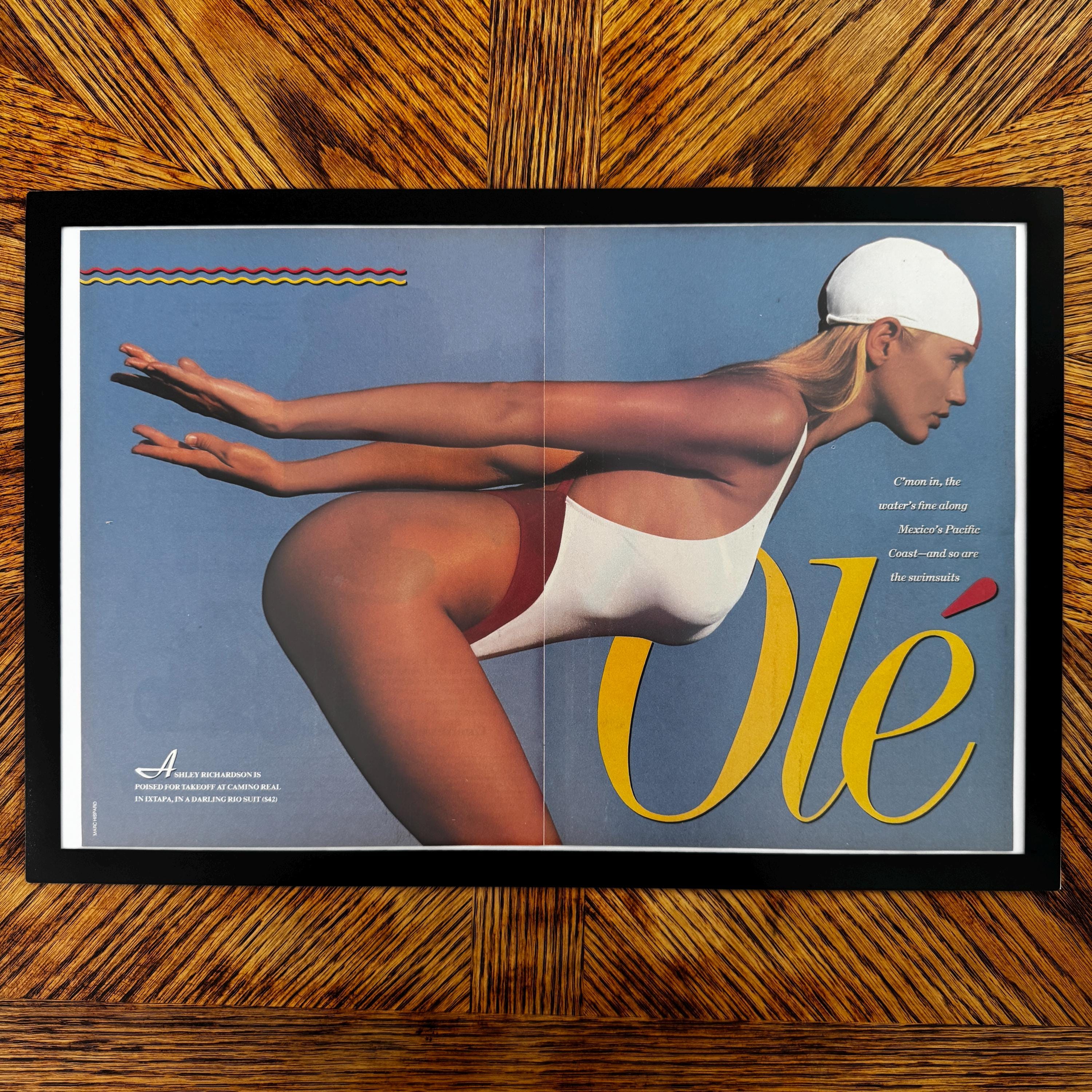 Sports Illustrated Swimsuit Ole Ashley Richardson Vintage Editorial Page