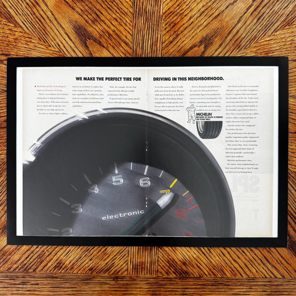Michelin The Perfect Tire Tachometer Vintage Tire Ad