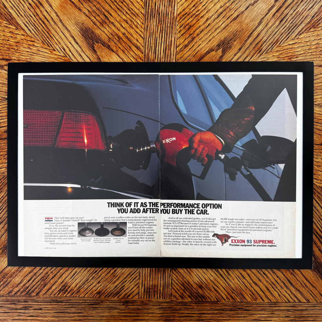 Exxon 93 Supreme Performance Option Vintage Gasoline Ad