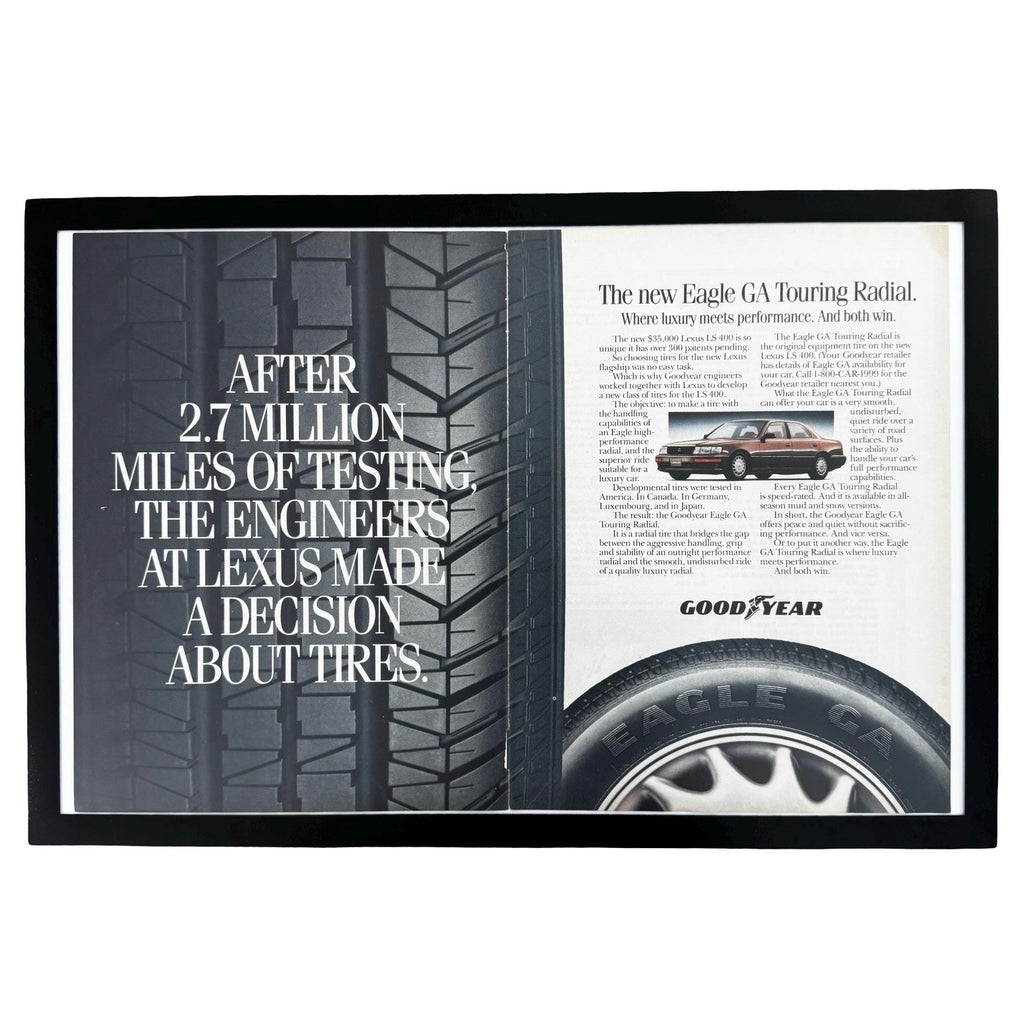 Goodyear Eagle GA Touring Radial Lexus LS 400 Vintage Tire Ad
