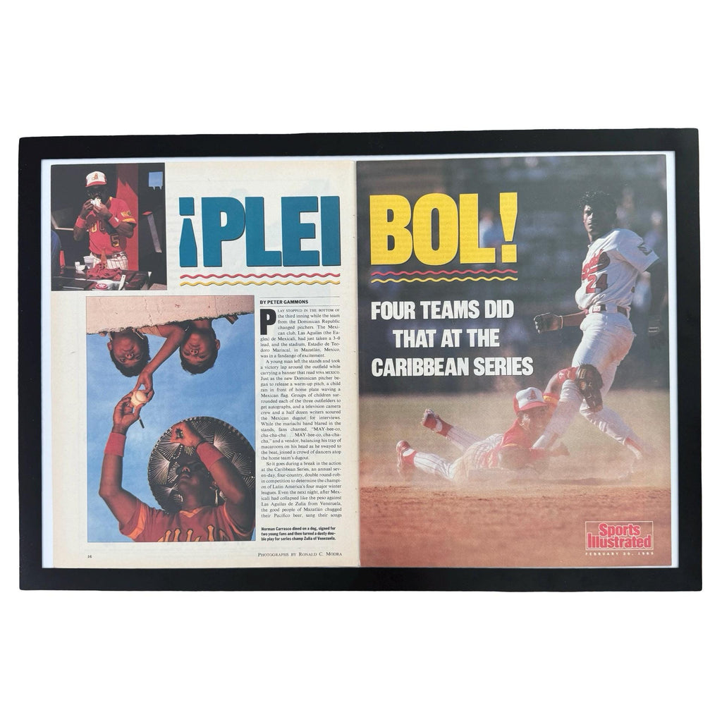 Sports Illustrated Plei Bol Caribbean Series Vintage Baseball Page