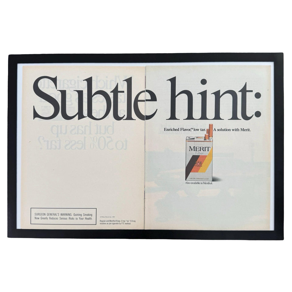Merit Subtle Hint Enriched Flavor Vintage Cigarette Ad