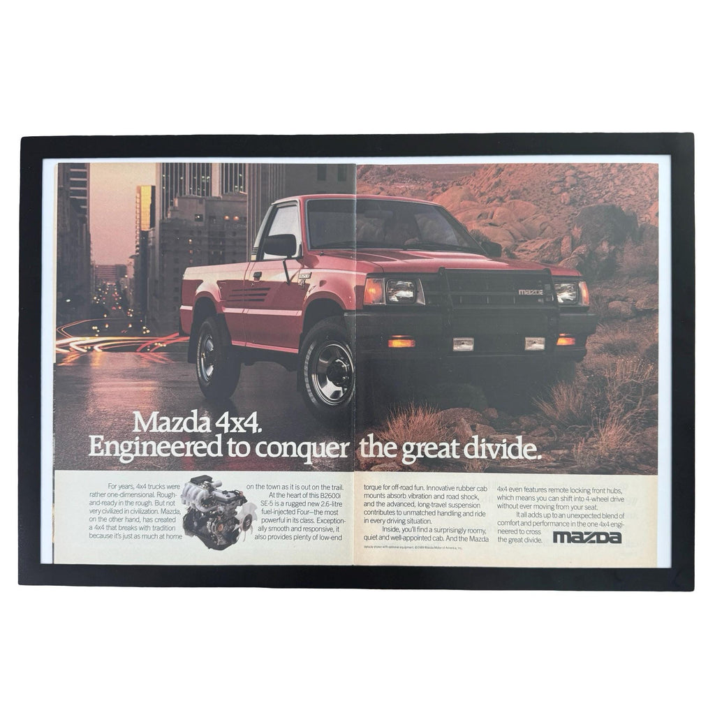 Mazda 4x4 B2600i Conquer The Great Divide Vintage Truck Ad