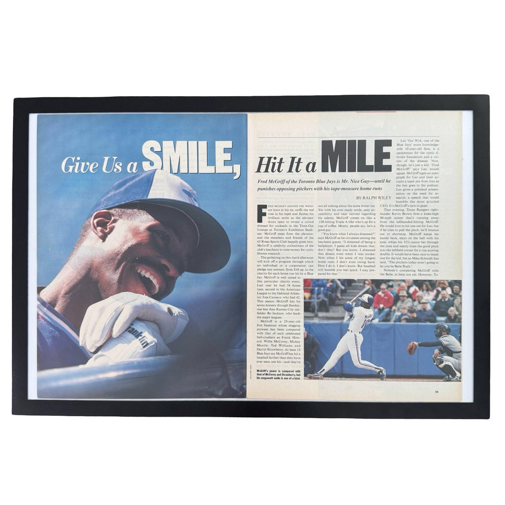 Sports Illustrated Give Us A Smile Fred McGriff Blue Jays Vintage Baseball