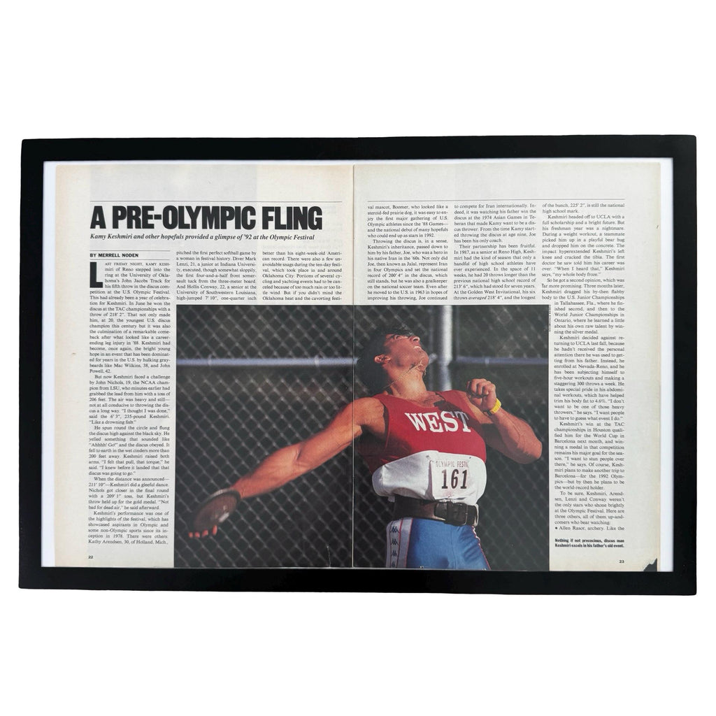 Sports Illustrated A Pre-Olympic Fling Kamy Keshmiri Discus Vintage Track
