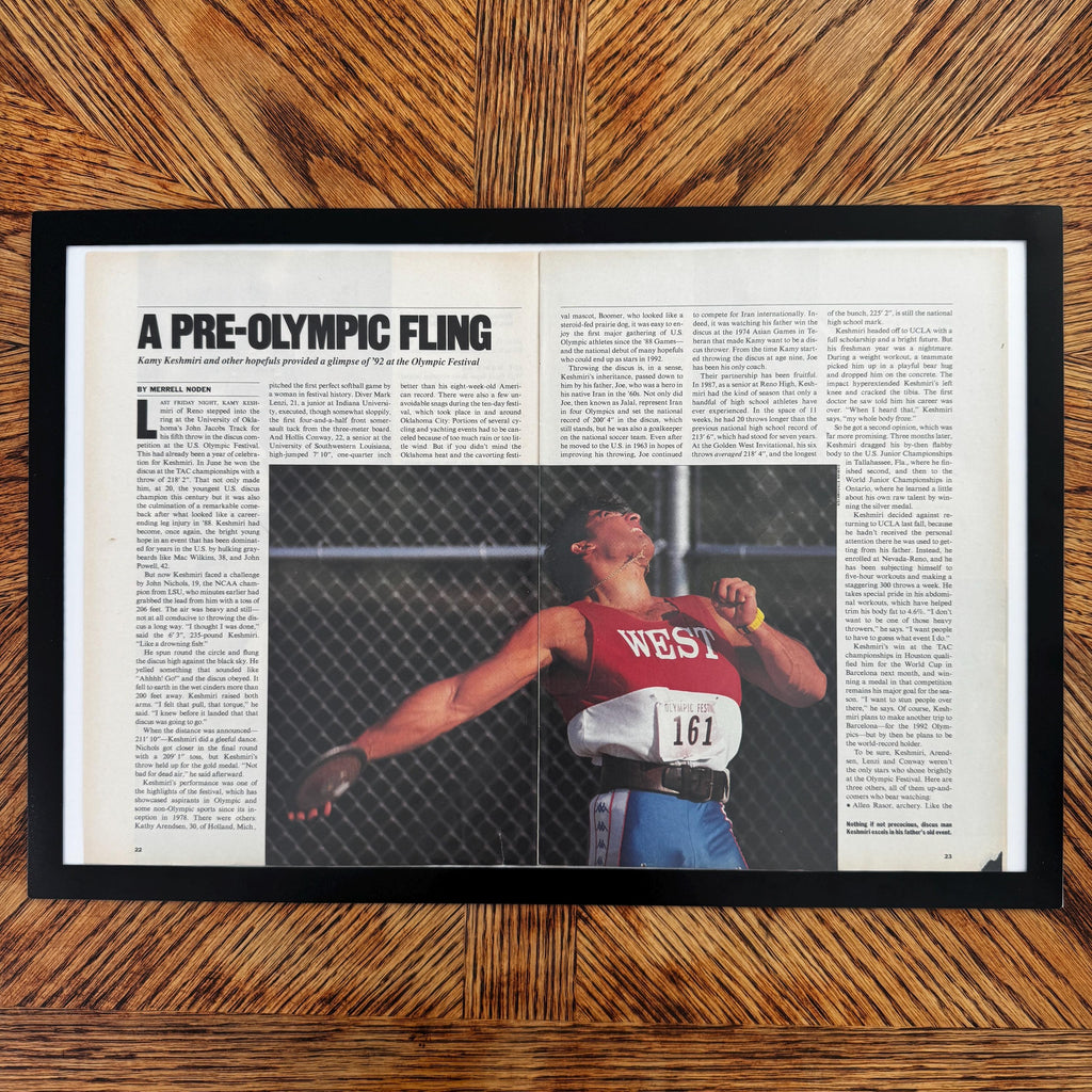 Sports Illustrated A Pre-Olympic Fling Kamy Keshmiri Discus Vintage Track