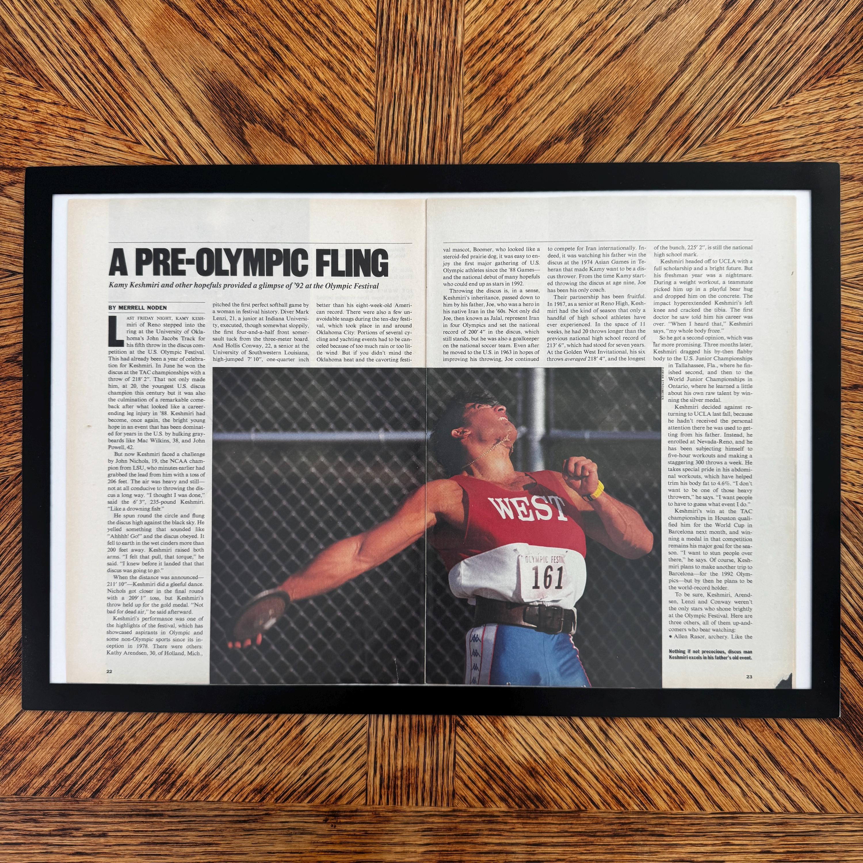 Sports Illustrated A Pre-Olympic Fling Kamy Keshmiri Discus Vintage Track