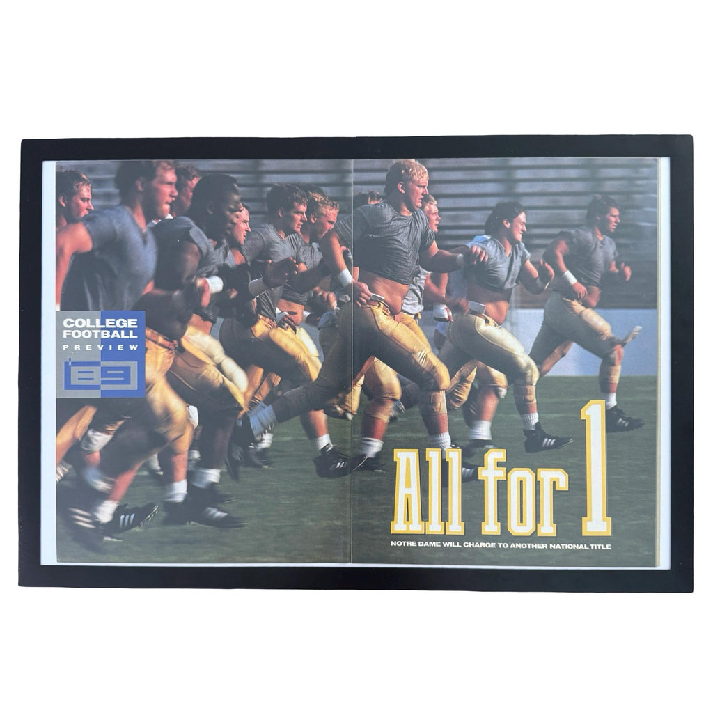 Sports Illustrated College Football Preview 89 All For 1 Notre Dame Vintage