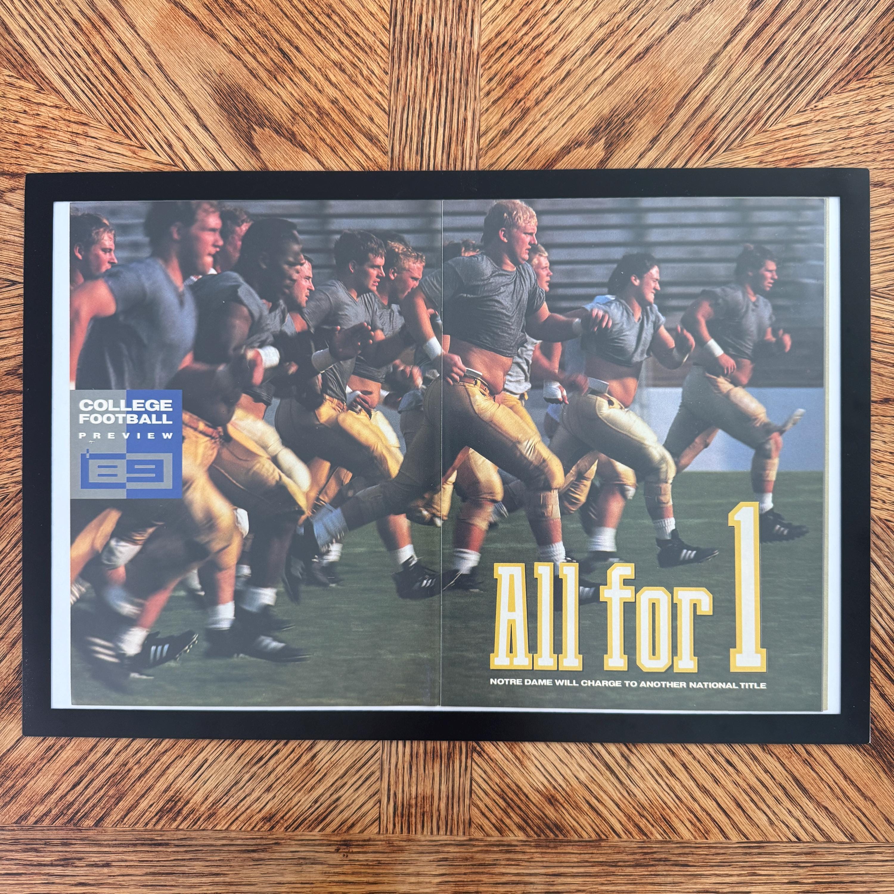 Sports Illustrated College Football Preview 89 All For 1 Notre Dame Vintage
