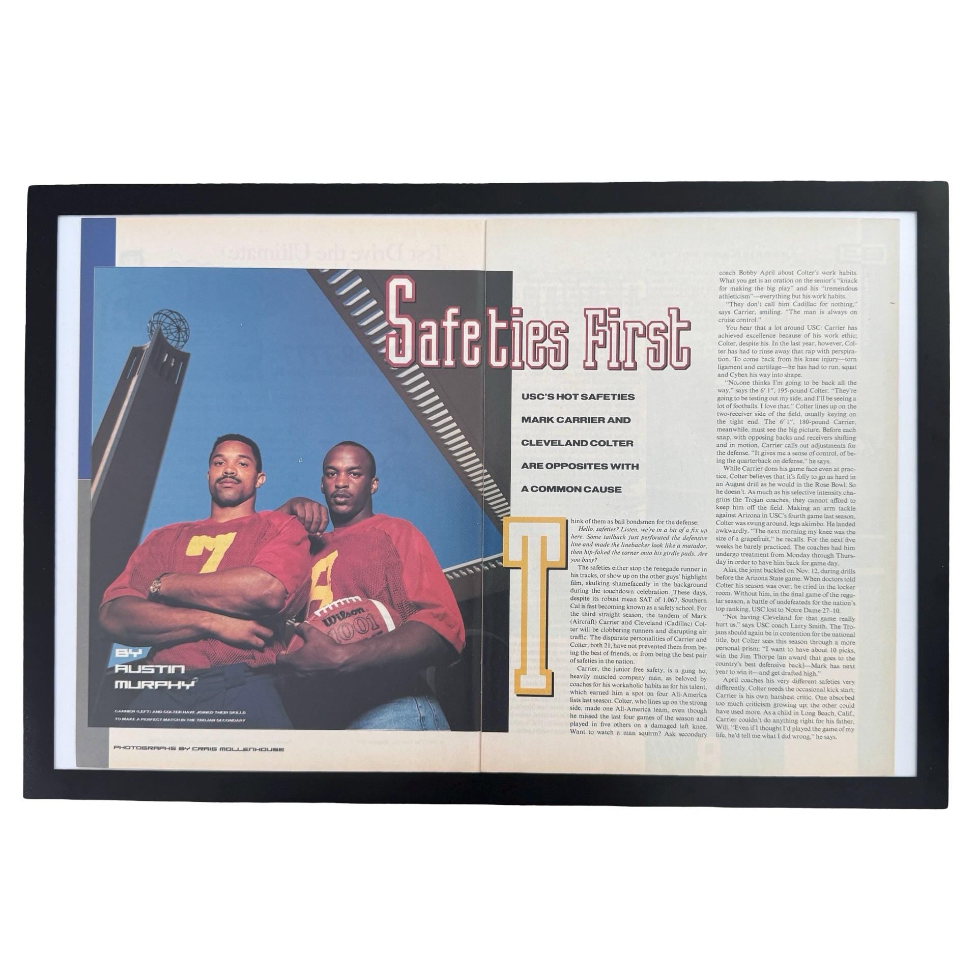 Sports Illustrated Safeties First USC Mark Carrier Vintage College Football