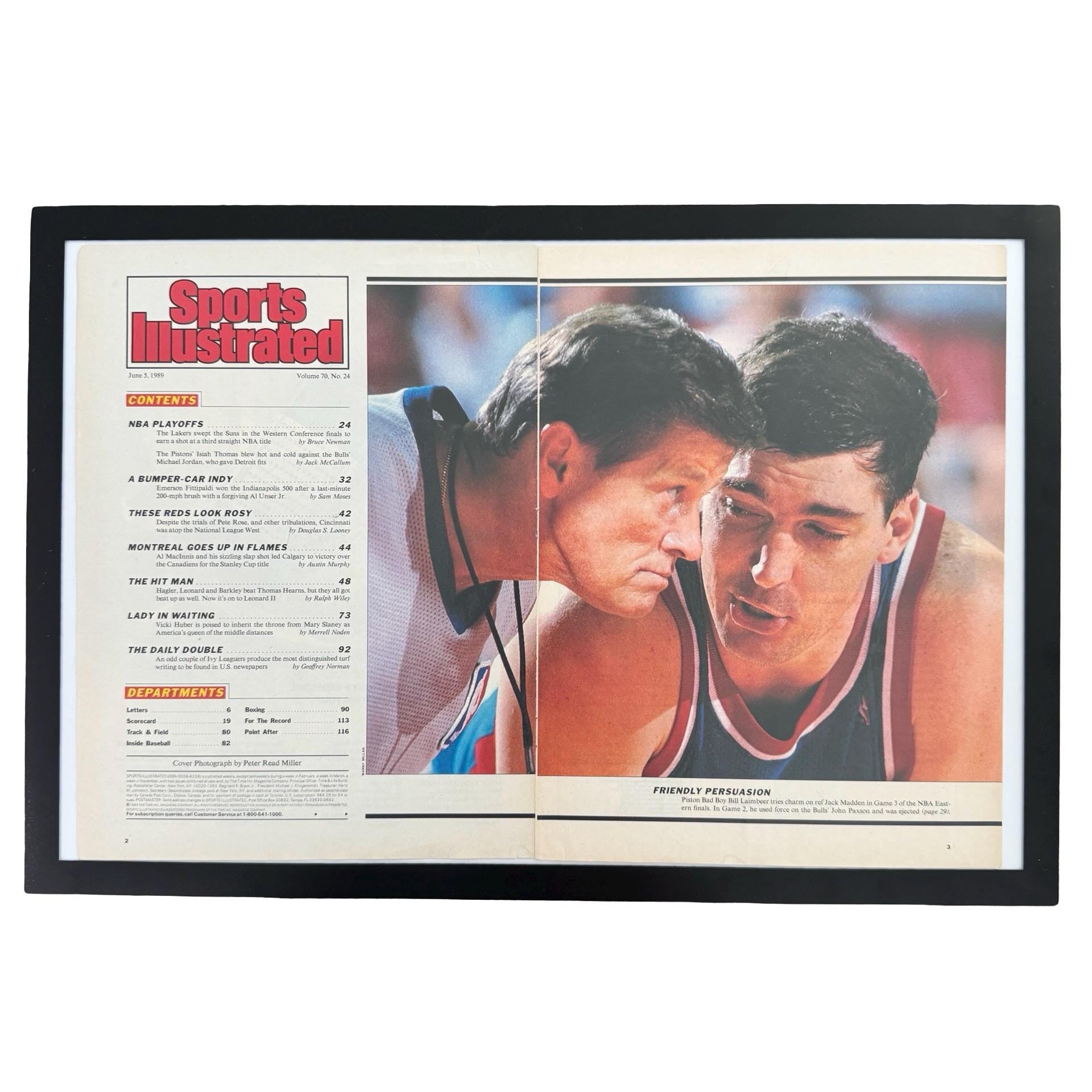 Sports Illustrated Friendly Persuasion Bill Laimbeer Pistons Vintage Basketball