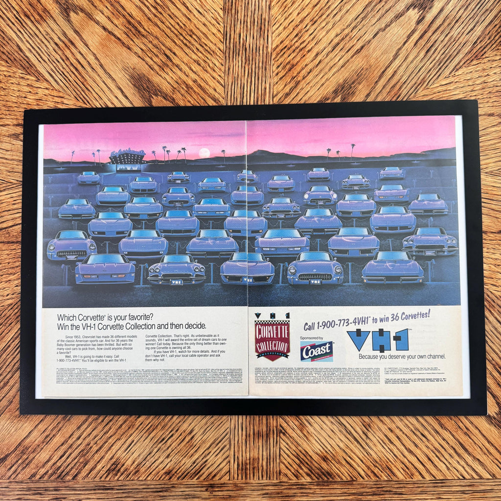 VH-1 Corvette Collection Sweepstakes Vintage Chevrolet Ad