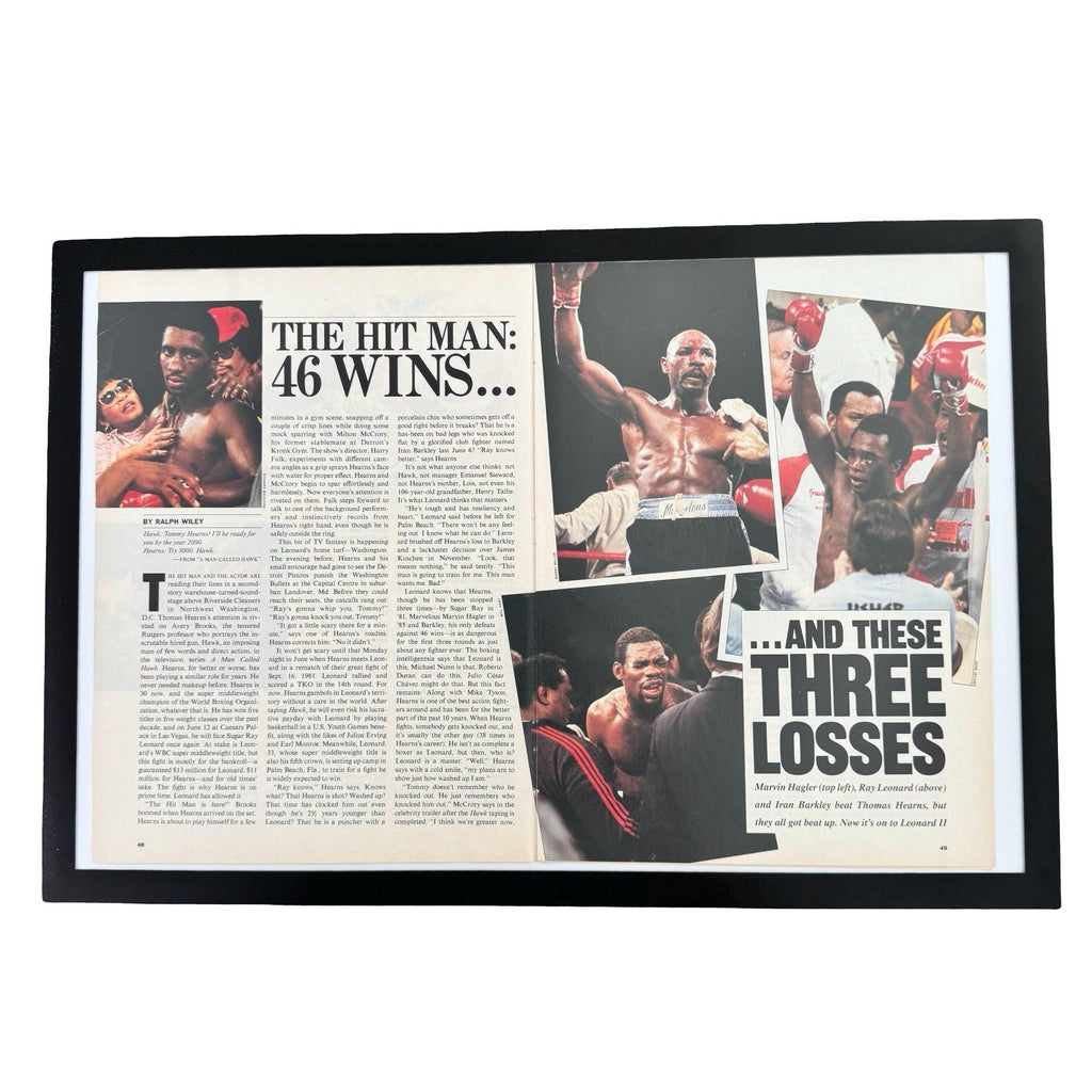 Sports Illustrated The Hit Man Thomas Hearns Vintage Boxing Page