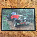 Vintage Duesenberg Classic Car Red Roadster Editorial Print