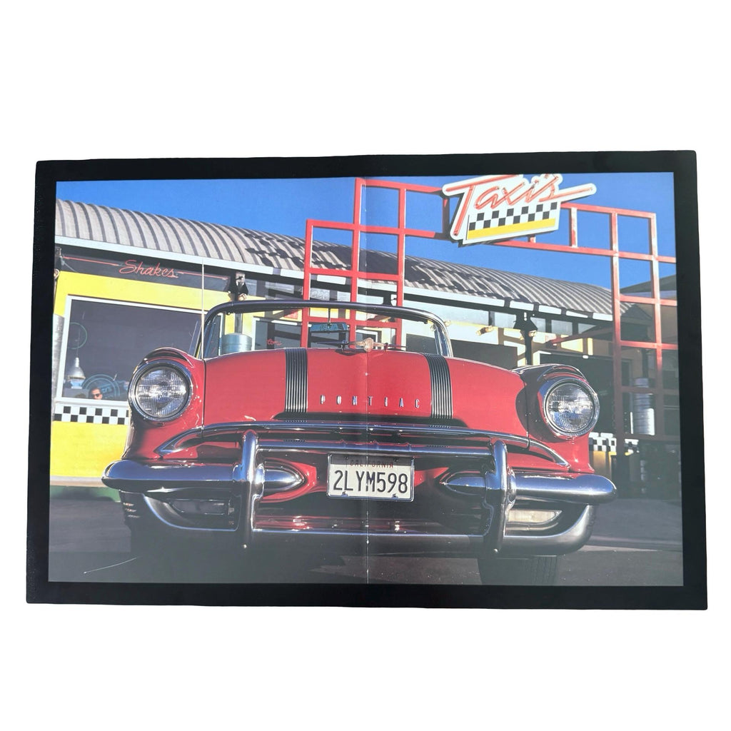 Vintage Pontiac Convertible Classic Car Diner Editorial Print