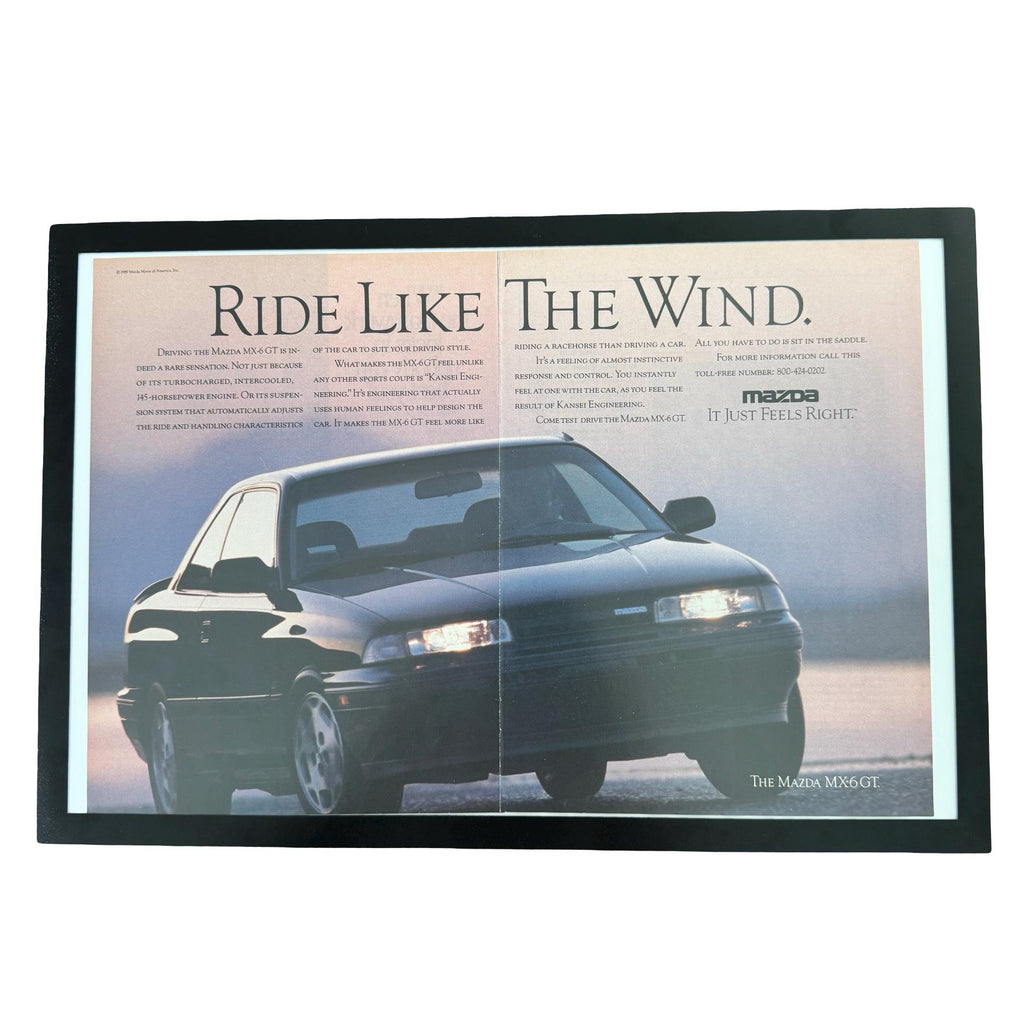 Mazda MX-6 GT Ride Like The Wind Vintage Car Ad