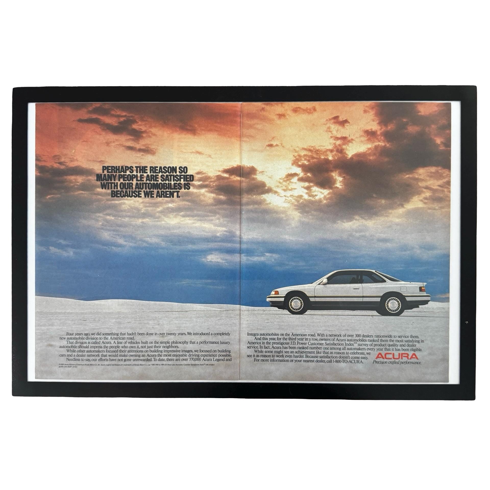Acura Legend Precision Crafted Performance Vintage Car Ad