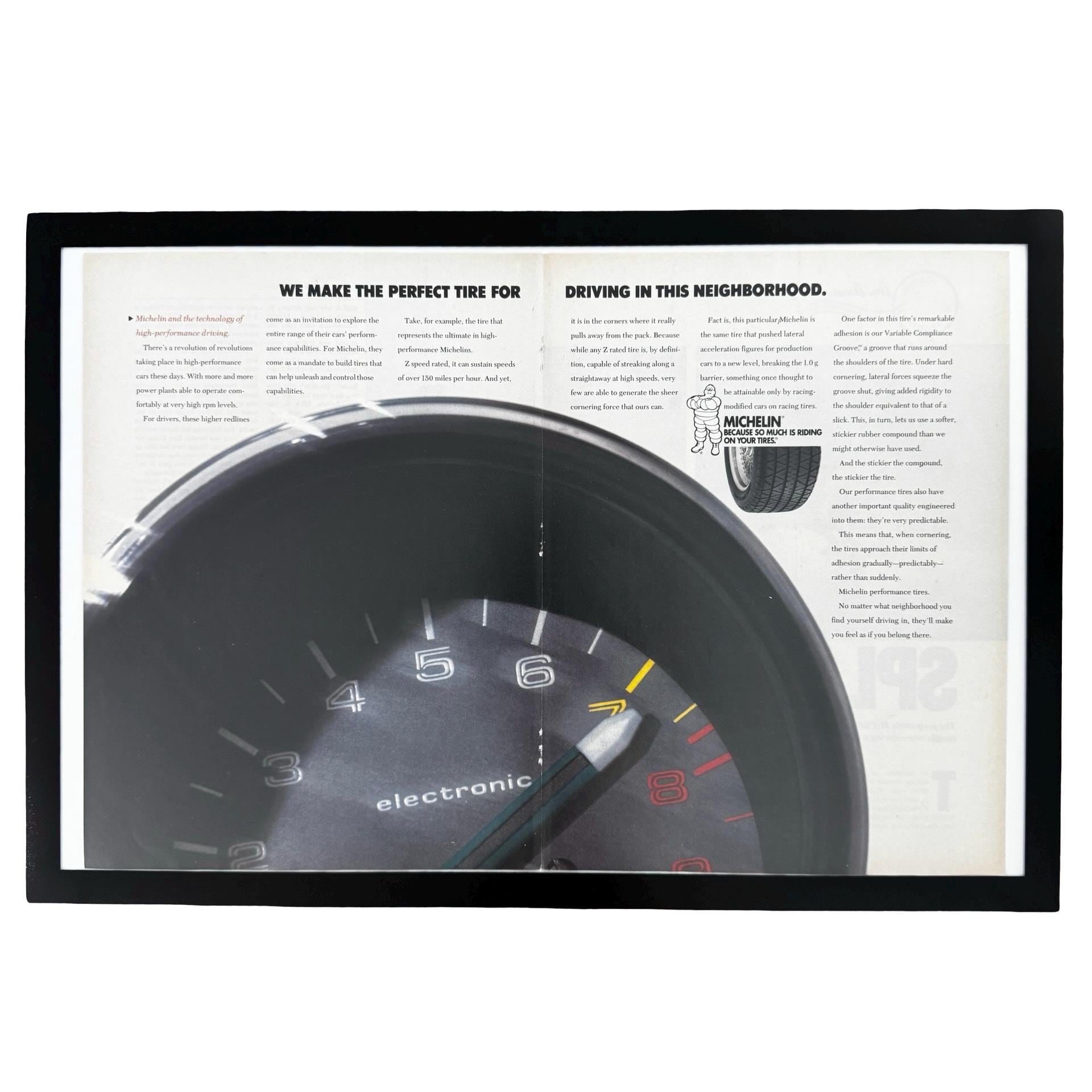 Michelin The Perfect Tire Tachometer Vintage Tire Ad