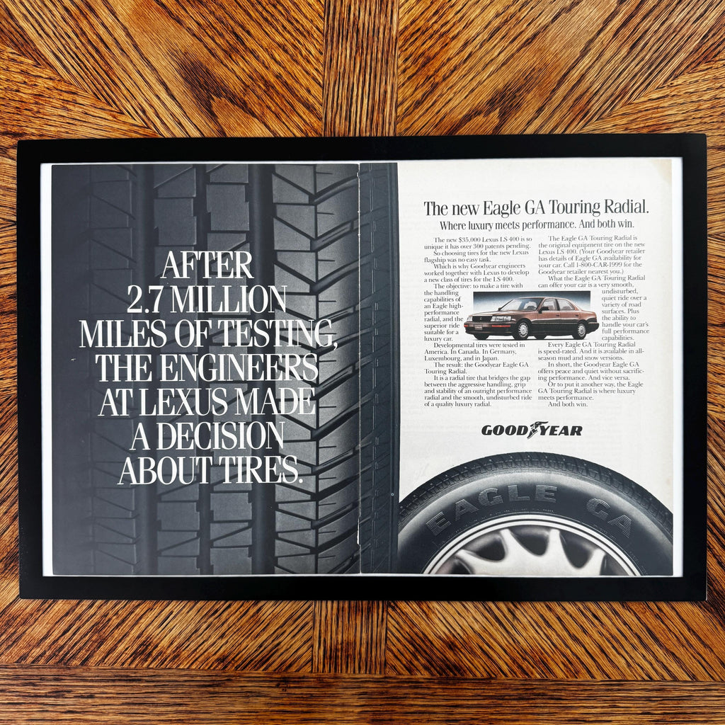 Goodyear Eagle GA Touring Radial Lexus LS 400 Vintage Tire Ad