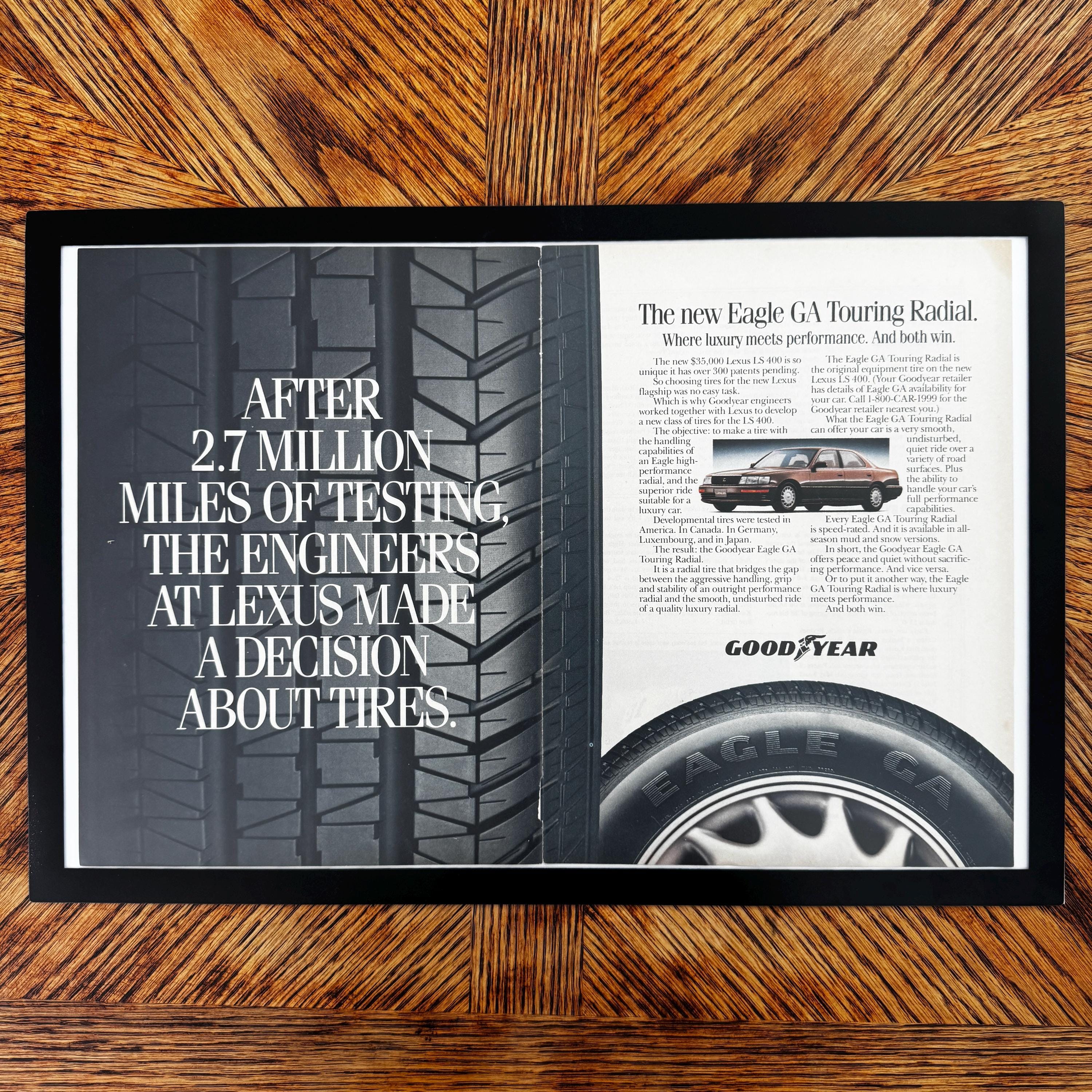 Goodyear Eagle GA Touring Radial Lexus LS 400 Vintage Tire Ad
