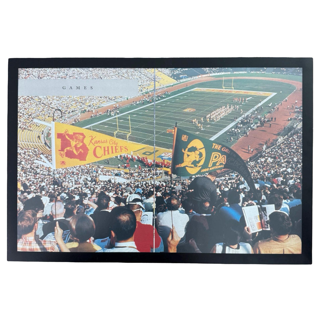 Vintage NFL Stadium Kansas City Chiefs Raiders Game Day Football Page
