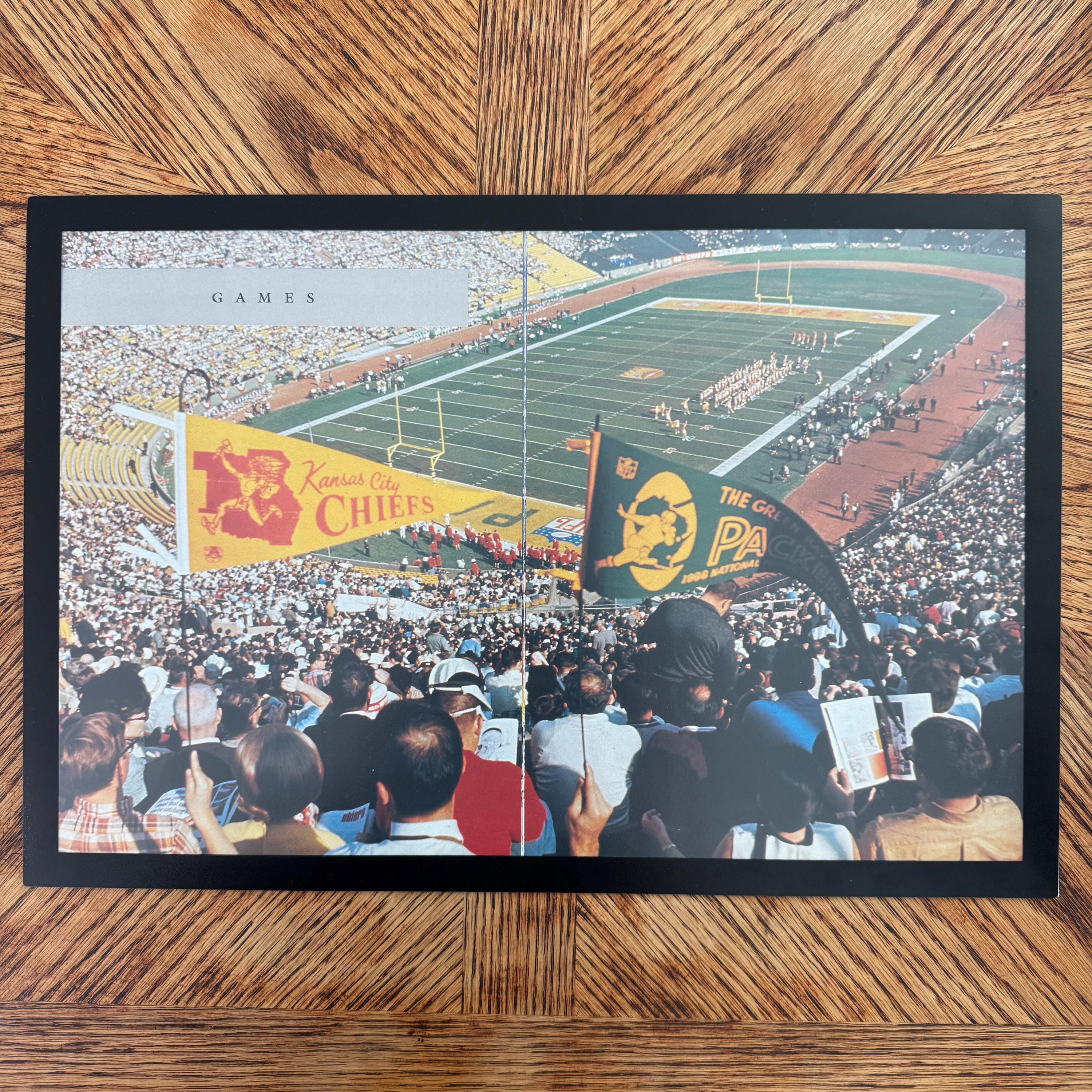 Vintage NFL Stadium Kansas City Chiefs Raiders Game Day Football Page