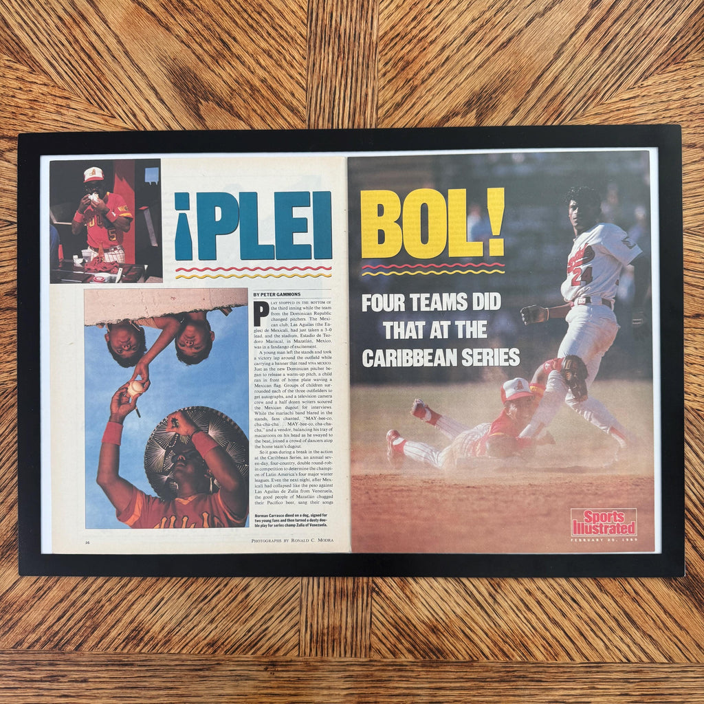 Sports Illustrated Plei Bol Caribbean Series Vintage Baseball Page