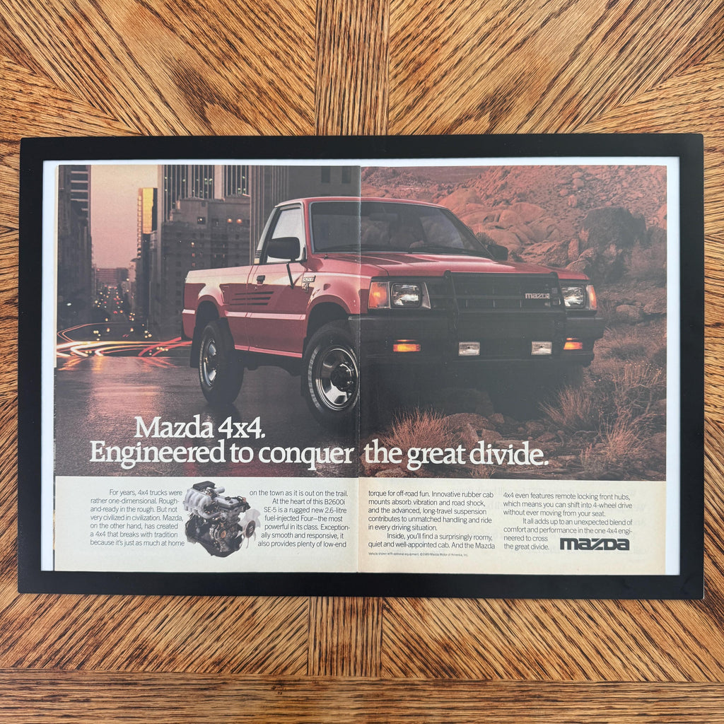 Mazda 4x4 B2600i Conquer The Great Divide Vintage Truck Ad