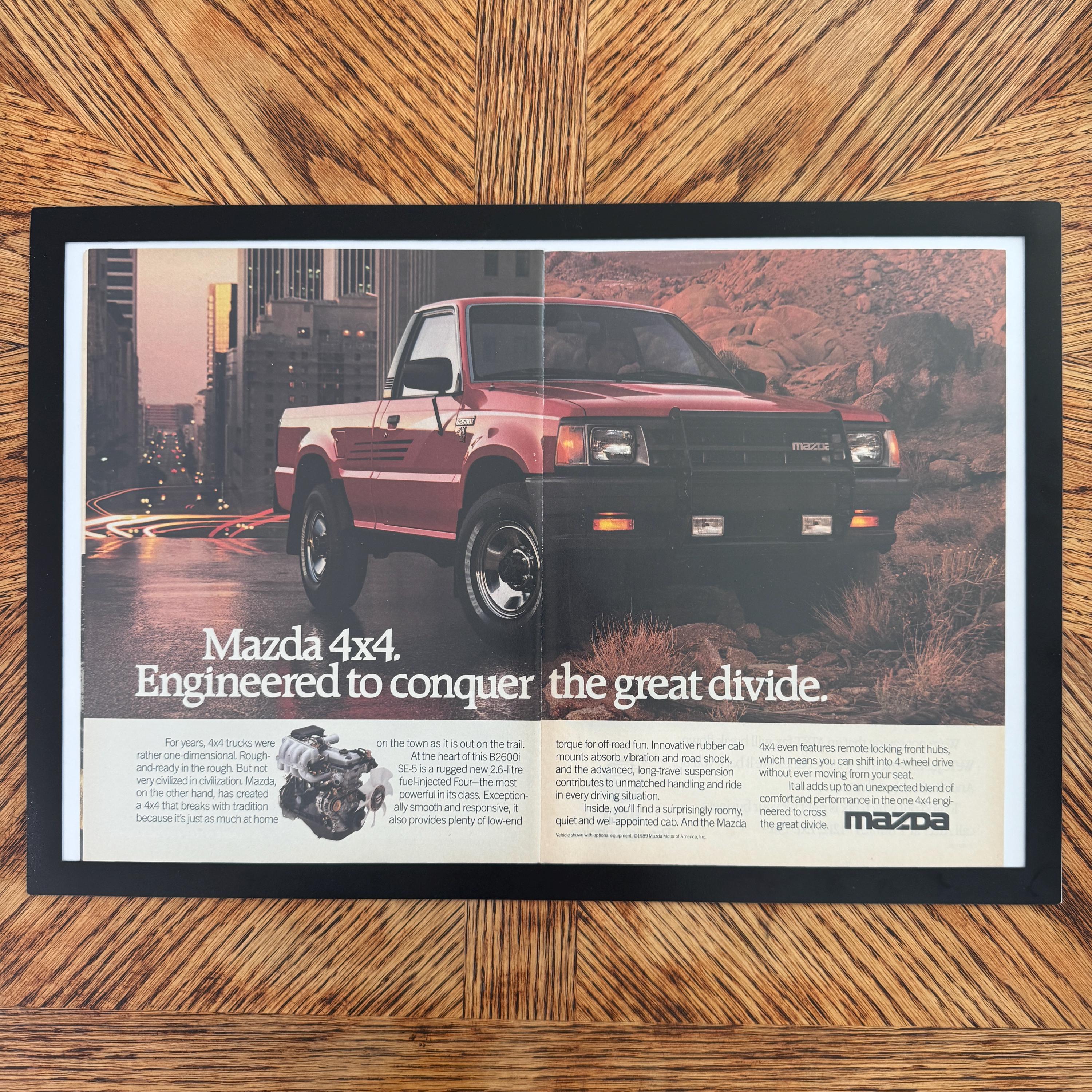 Mazda 4x4 B2600i Conquer The Great Divide Vintage Truck Ad