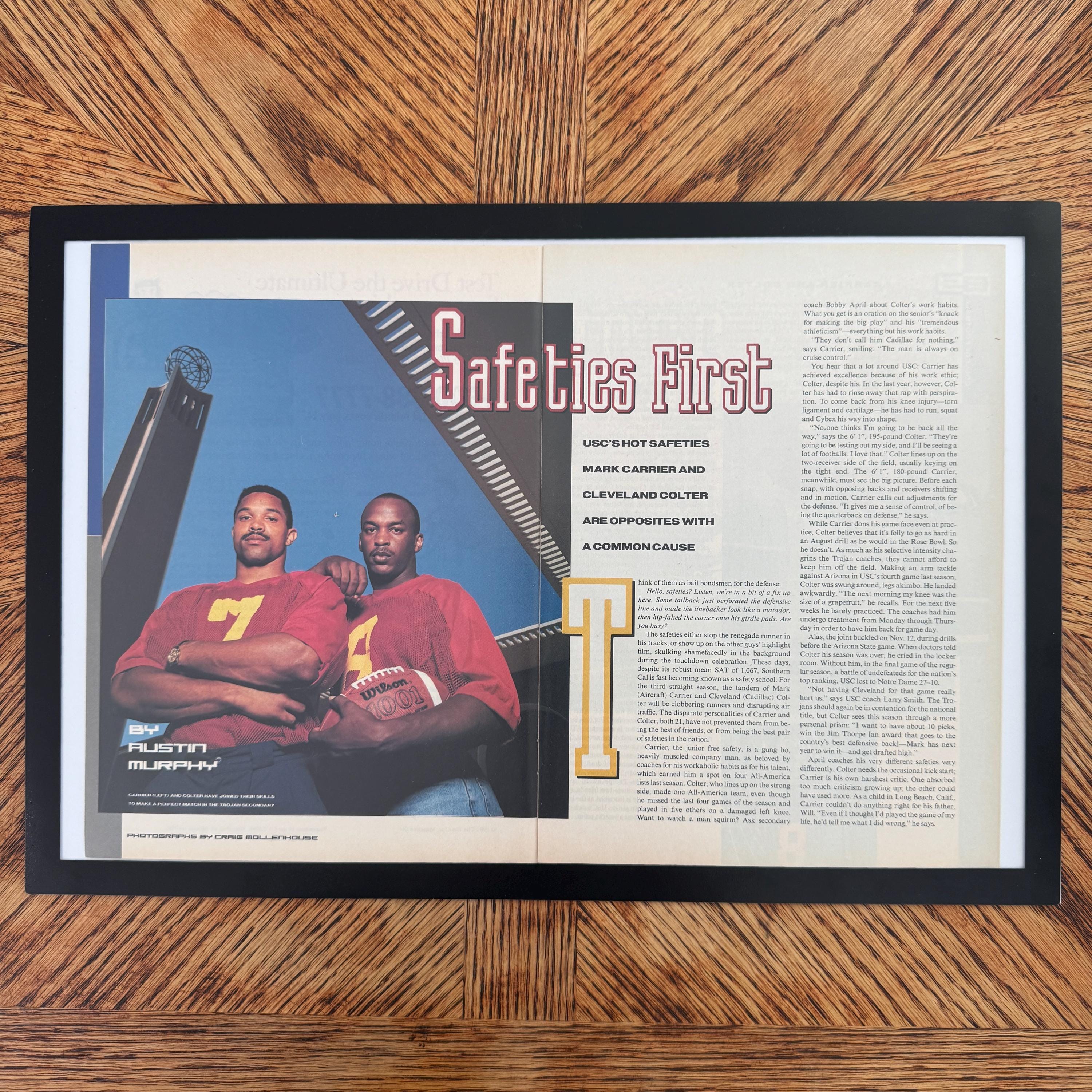 Sports Illustrated Safeties First USC Mark Carrier Vintage College Football
