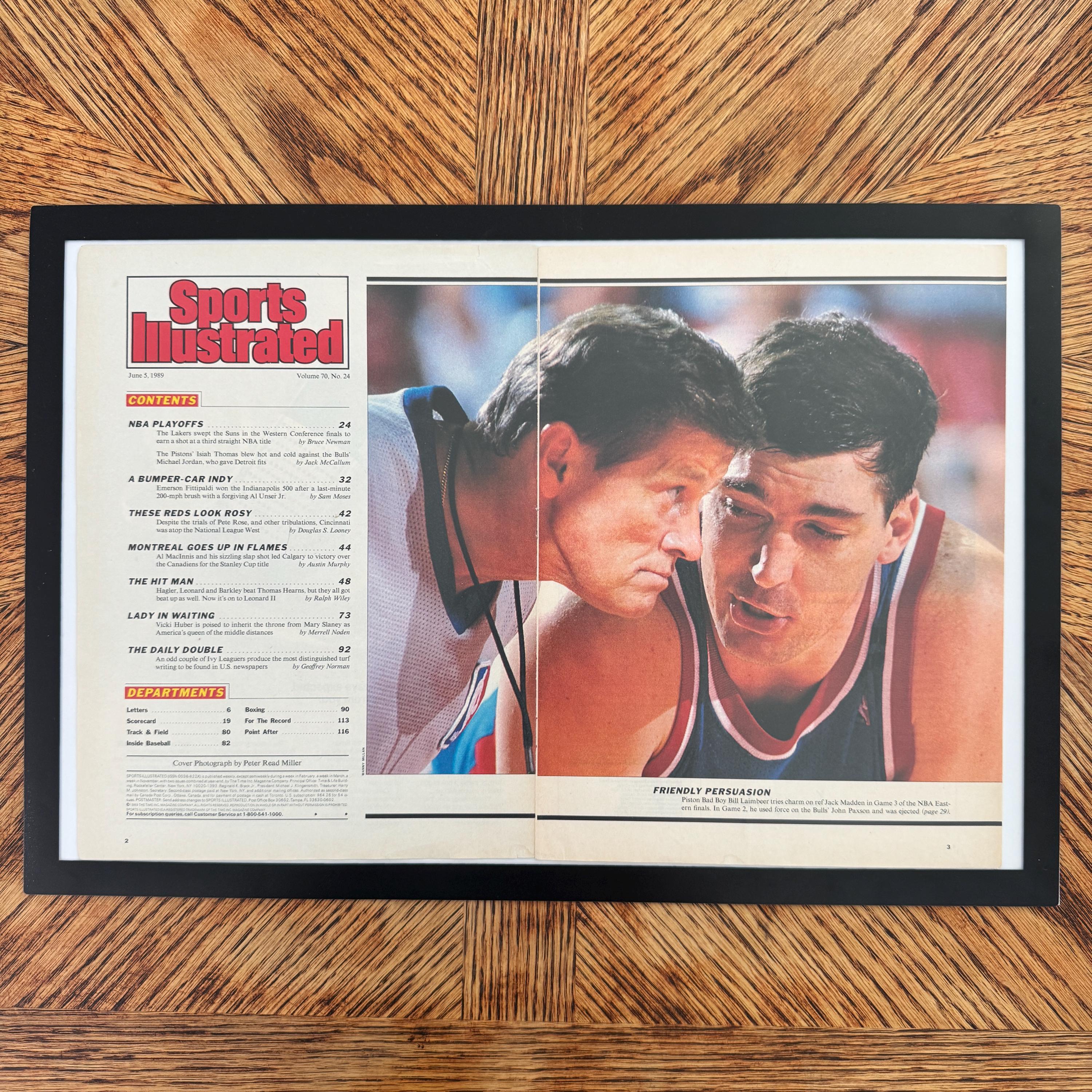 Sports Illustrated Friendly Persuasion Bill Laimbeer Pistons Vintage Basketball