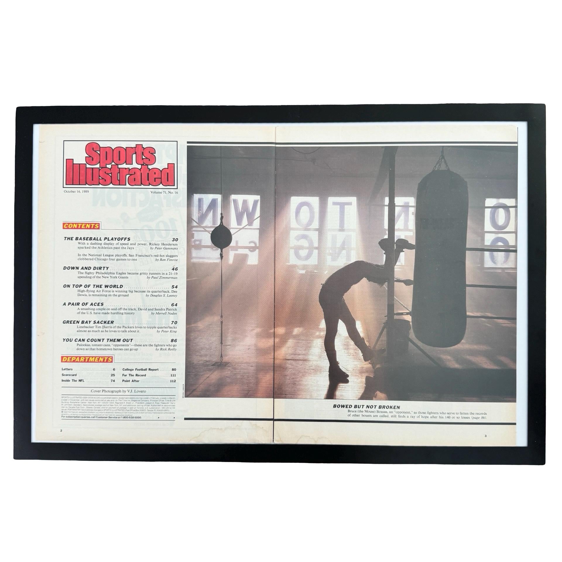 Sports Illustrated Bowed But Not Broken Vintage Boxing Gym Page