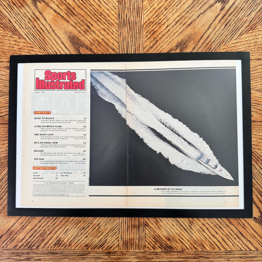 Sports Illustrated A Record In Its Wake Gentry Eagle Powerboat Vintage Page