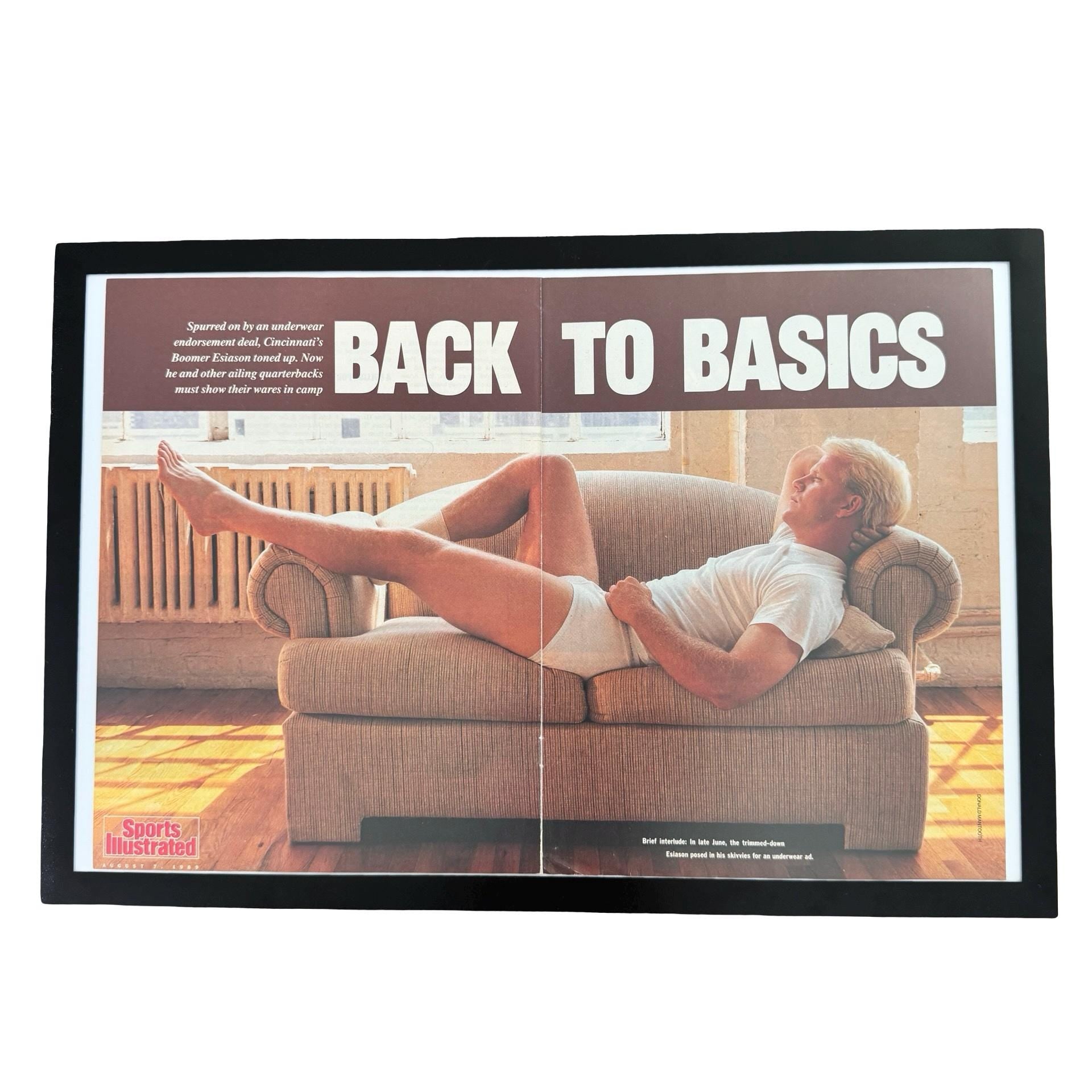 Sports Illustrated Back To Basics Boomer Esiason Vintage Football Page
