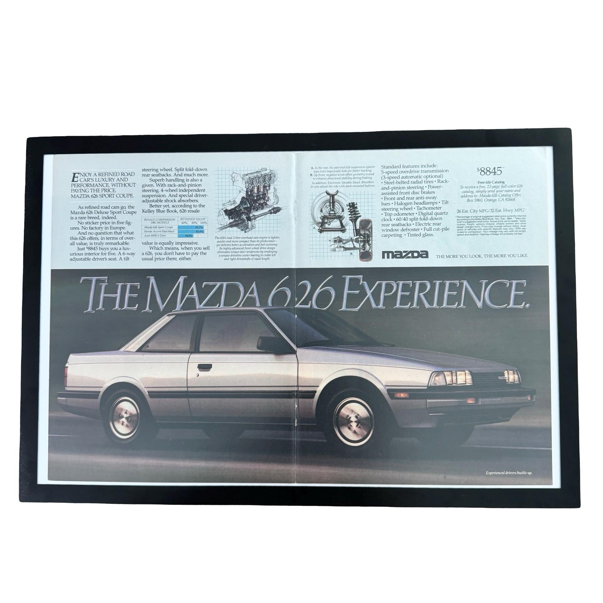 Mazda 626 Experience Sport Coupe Vintage Car Ad