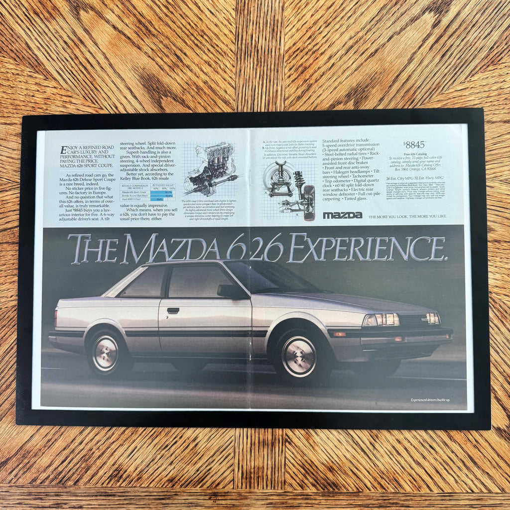 Mazda 626 Experience Sport Coupe Vintage Car Ad