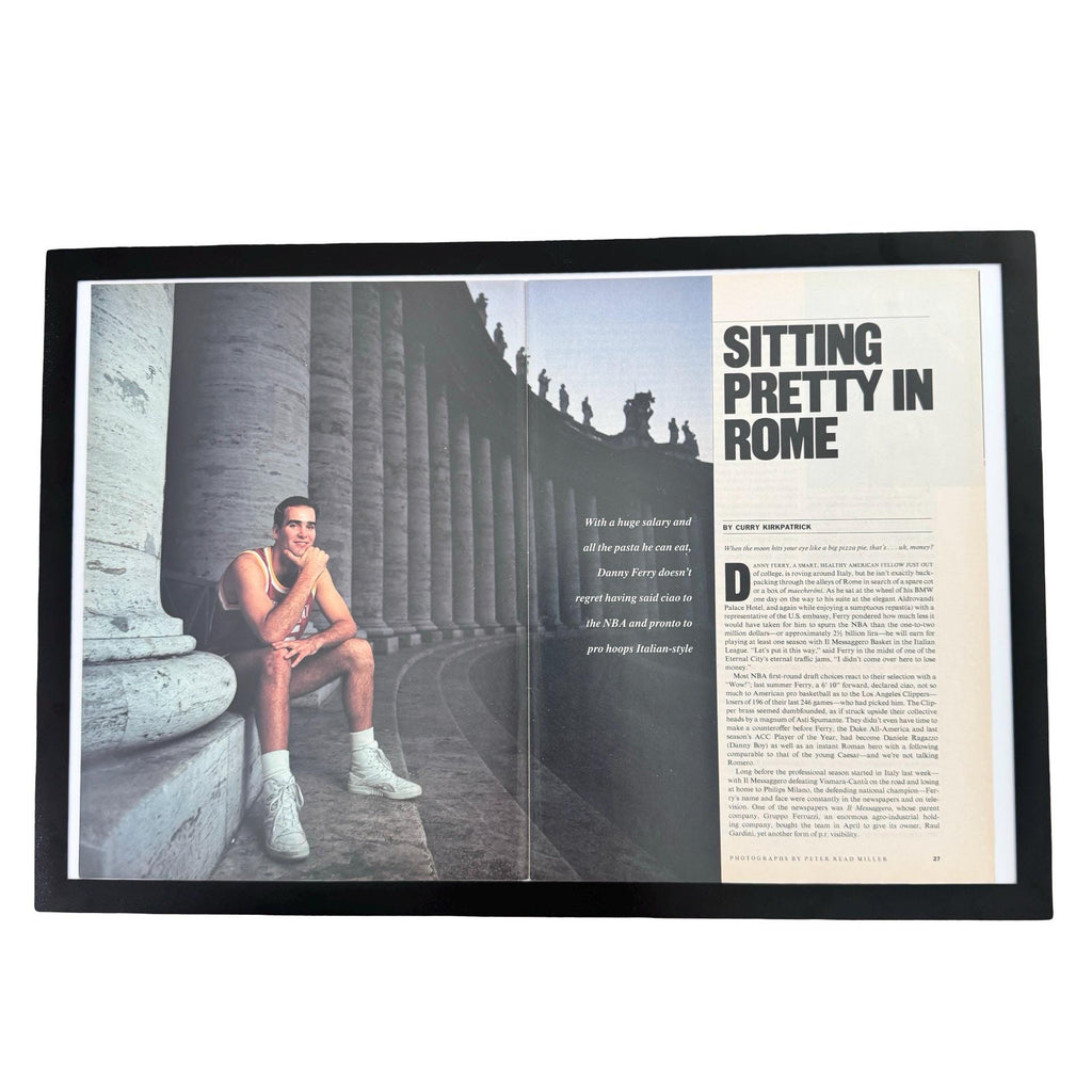 Sports Illustrated Sitting Pretty In Rome Danny Ferry Vintage Basketball