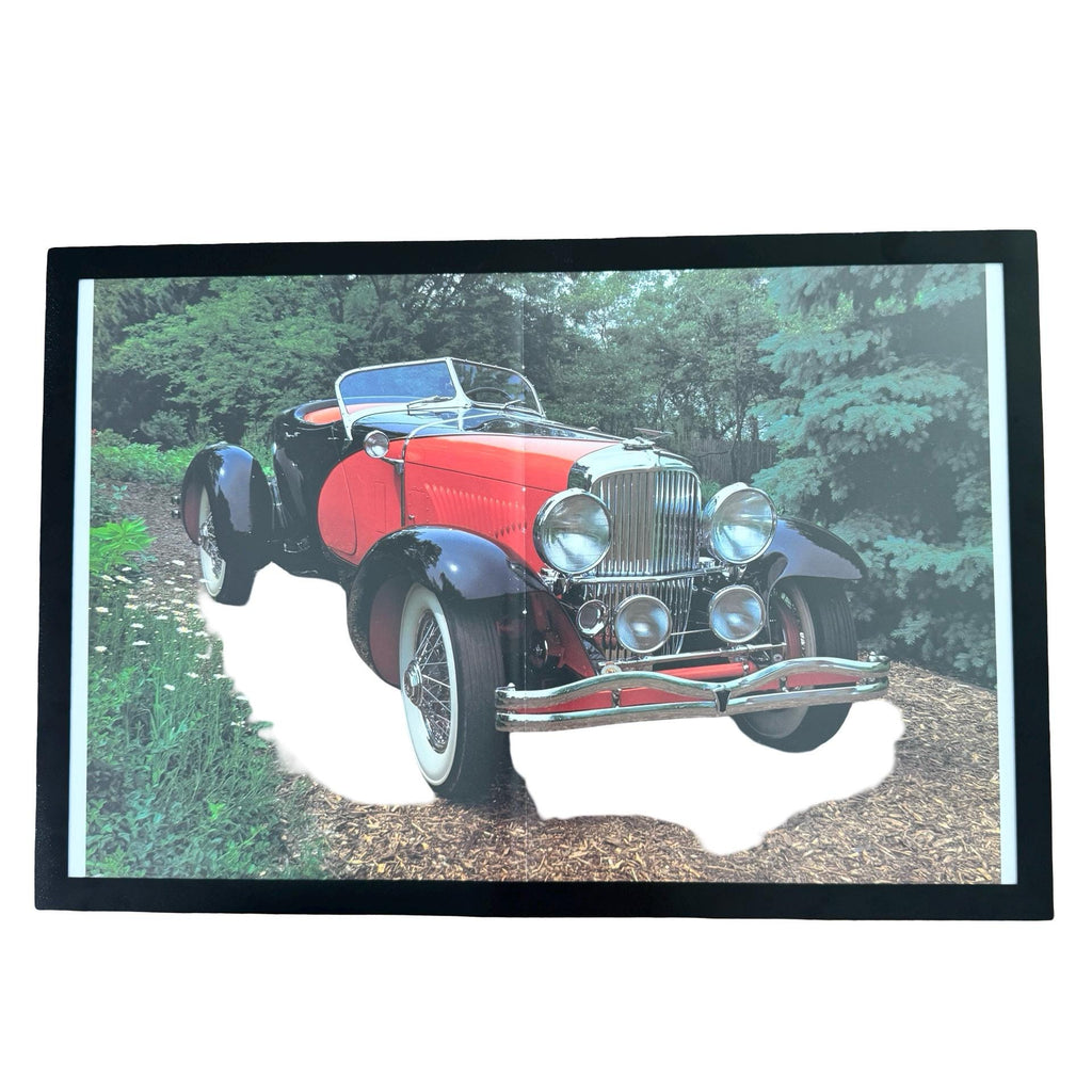 Vintage Duesenberg Classic Car Red Roadster Editorial Print