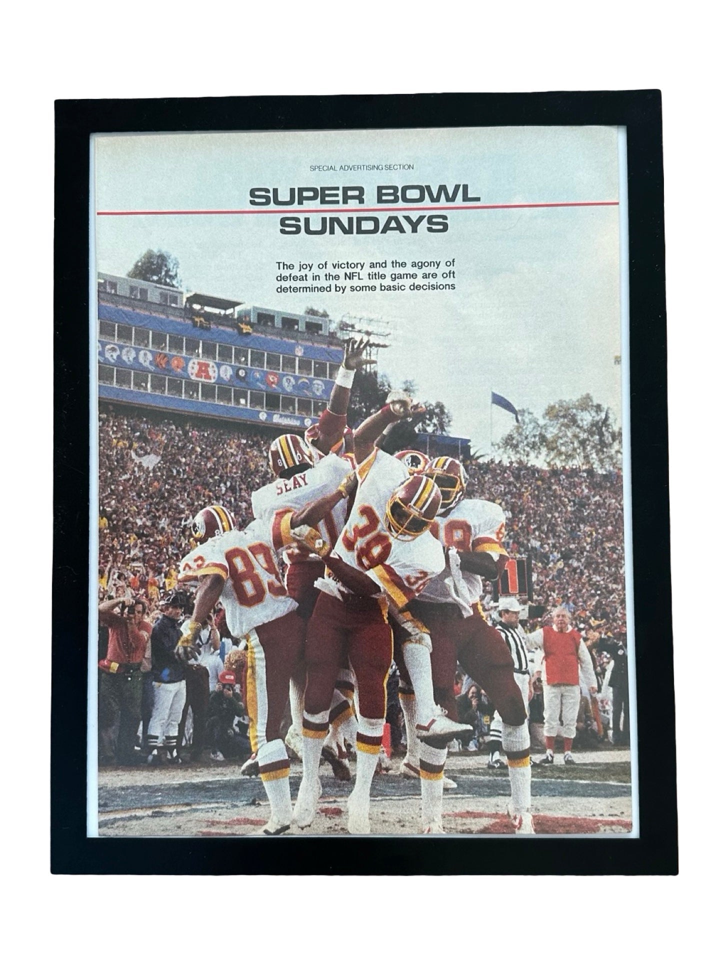 Washington Redskins Super Bowl Celebration Vintage NFL Football Photo Print