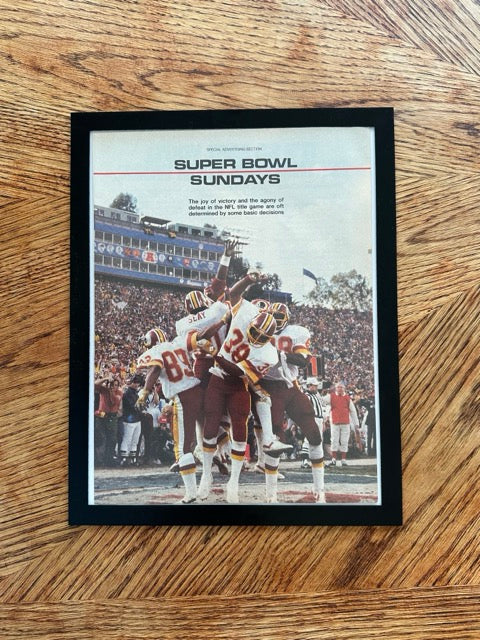 Washington Redskins Super Bowl Celebration Vintage NFL Football Photo Print - detail view