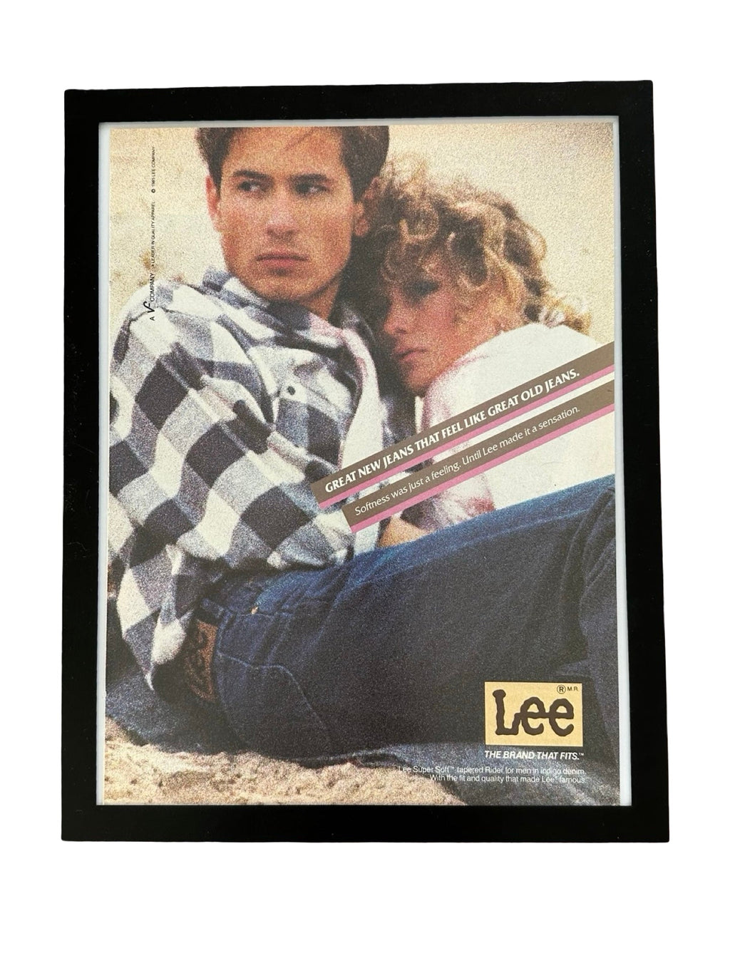 Lee Jeans Great New Jeans That Feel Like Great Old Jeans Vintage 1985 Ad Print