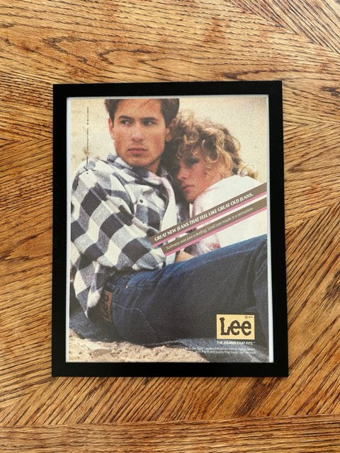 Lee Jeans Great New Jeans That Feel Like Great Old Jeans Vintage 1985 Ad Print - detail view