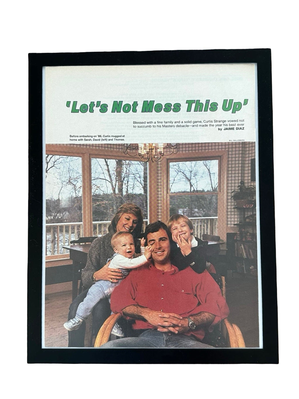 Curtis Strange Let's Not Mess This Up Vintage Golf Magazine Photo Print