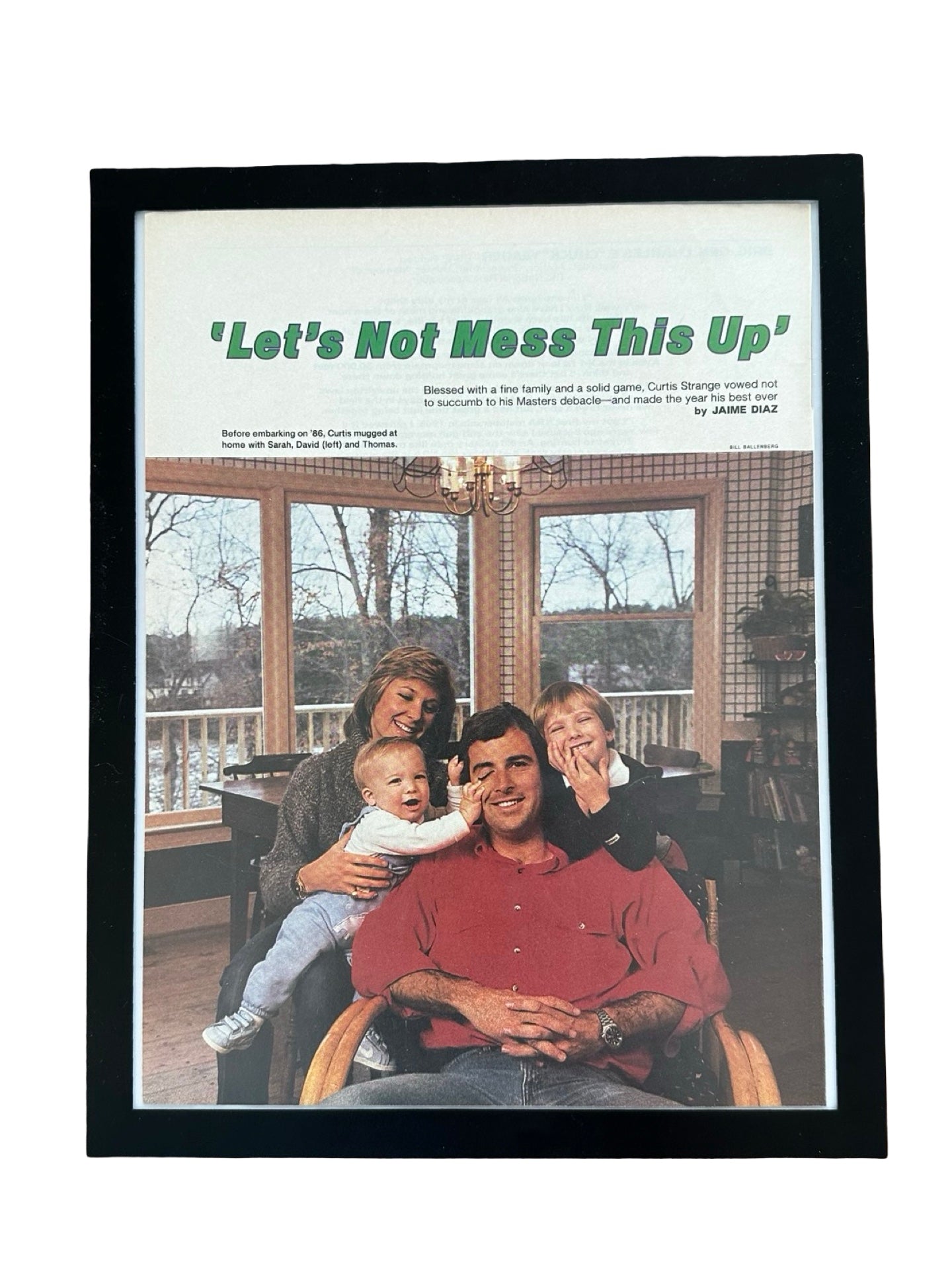 Curtis Strange Let's Not Mess This Up Vintage Golf Magazine Photo Print