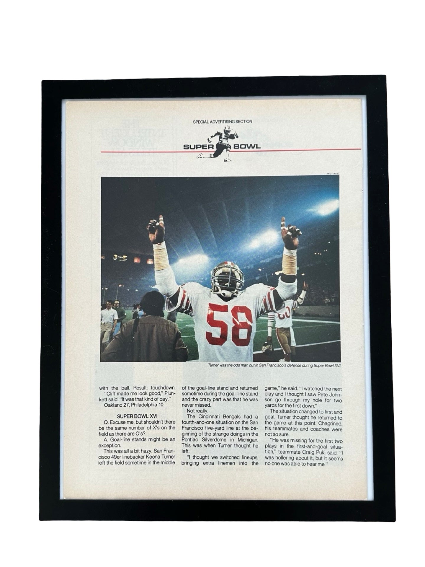 Super Bowl XVI 49ers Keena Turner Vintage NFL Football Photo Print