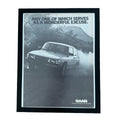 Saab Most Intelligent Car Ever Built Vintage Black and White Car Ad Print