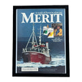 Merit Cigarettes World Of Flavor Fishing Boat Framed Vintage Magazine Ad